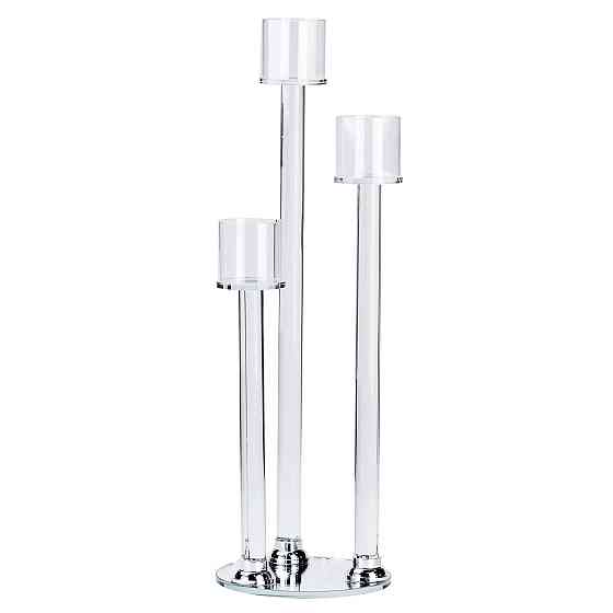 TS Kitchen Підсвічник на 3 свічки скляний 36.5/47.0/56.5 см Київ