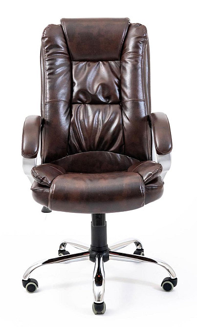 Офісне Крісло Керівника Richman California Titan Dark Brown Хром М2 AnyFix Коричневий Київ - фото 2