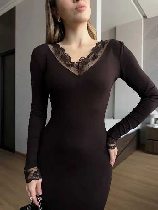 Жіноча сукня по фігурі з мереживом Одеса - фото 4