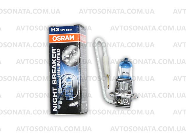 Галогенка H3 OSRAM 12V 55W +110% 64151 NBU Unlimited (компл.) Вінниця - фото 2