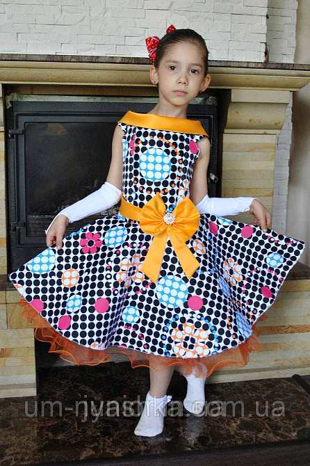 Дитяче плаття в горох в ретро стилі "Оригінальні Стиляги" 110-122 Кривий Ріг - фото 2