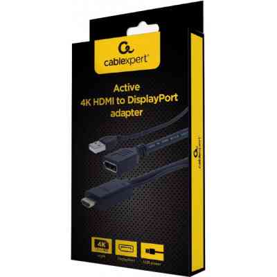 Перехідник HDMI to DisplayPort, 4K 30Hz Cablexpert (A-HDMIM-DPF-01) Вінниця