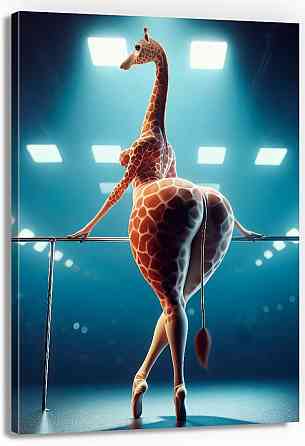 Картина Холсті в спортзал  Жирафа  KLM_17 Киев