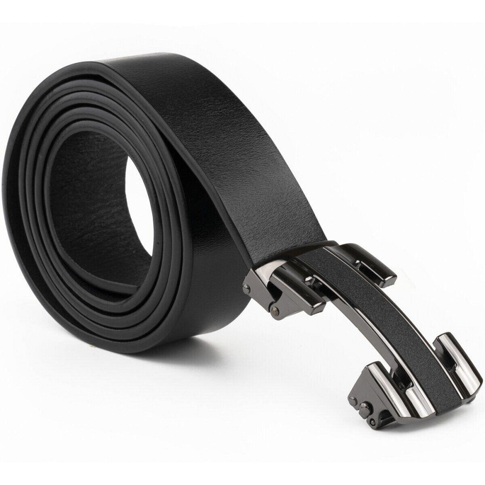 Ремень мужской с пряжкой уголки Черный (Vintage) Киев - изображение 9