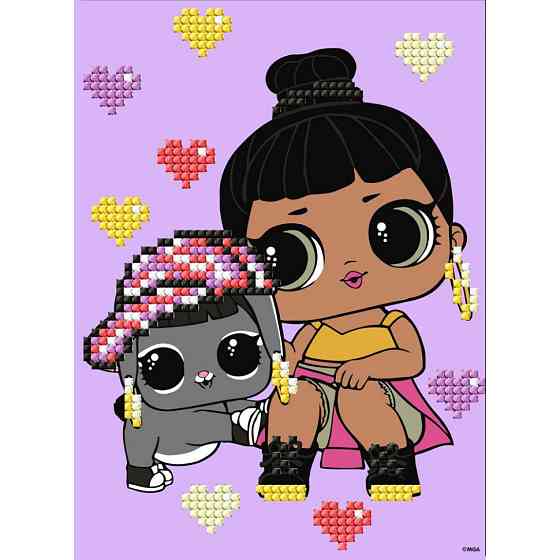 Алмазна мозаїка "L.O.L. Surprise! Honey Bun With Bunny Hun" AML1204, 15x20 см Вінниця