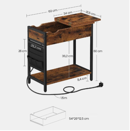 Журнальний столик Leobert Olmi USB вхід + розетка в стилі Loft Київ