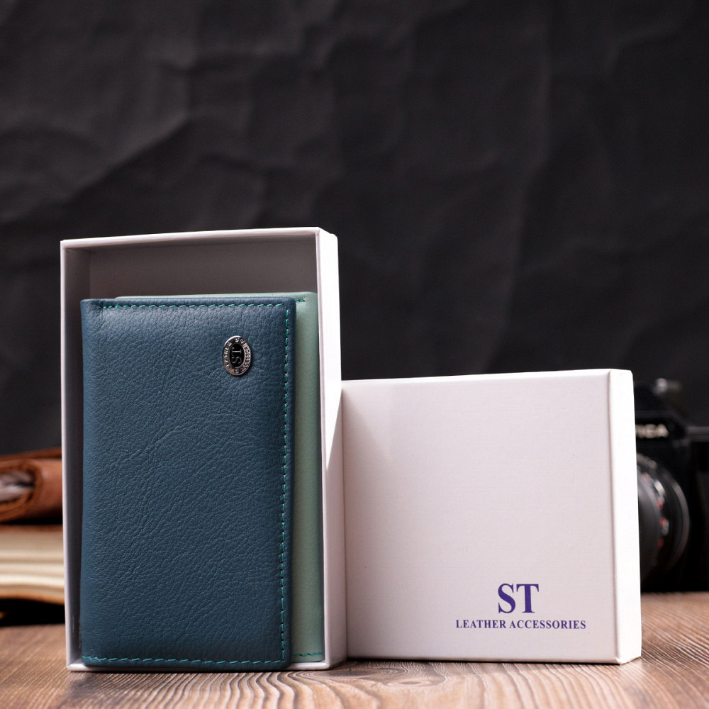 Современный женский кошелек из качественной натуральной кожи ST Leather 19459 Разноцветный Киев - изображение 3