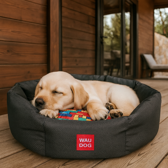Лежанка для собак WAUDOG Relax, малюнок "Блоки", M, Ш 42 см, Д 52 см, В 19 см Київ