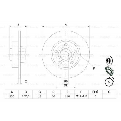 Гальмівний диск Bosch 0 986 479 271 Вінниця - фото 5