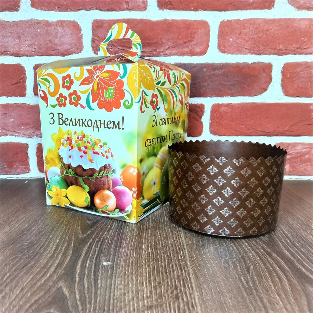 Коробка для паски «Великоднє Свято» 145×145×185 мм, святкова упаковка для великодньої випічки Харків - фото 2
