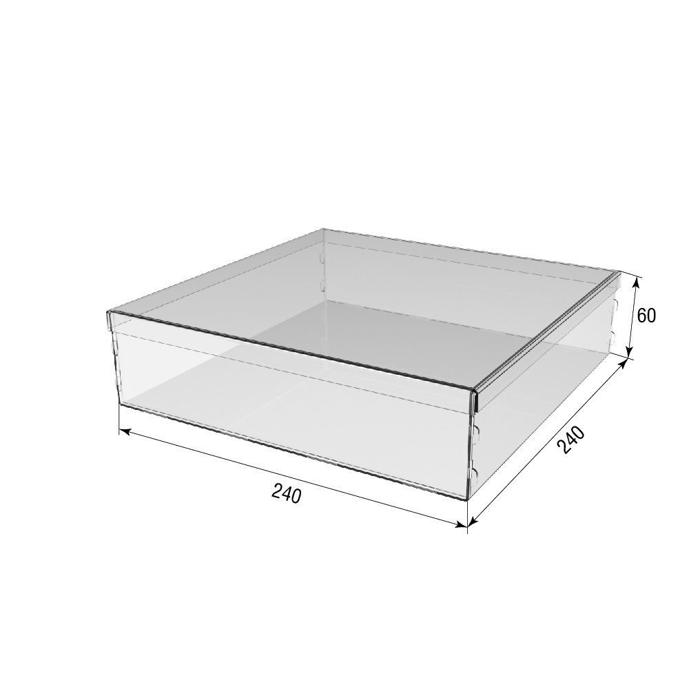 Коробка EKOSTAR 240х240х60 с крышкой Киев - изображение 3