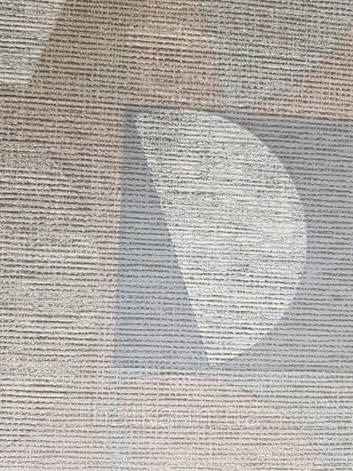 Шпалери вінілові на флізеліновій основі DEKENS Balade 663-01 (Бельгія) геометрія фігури синій бежевий Київ - фото 3