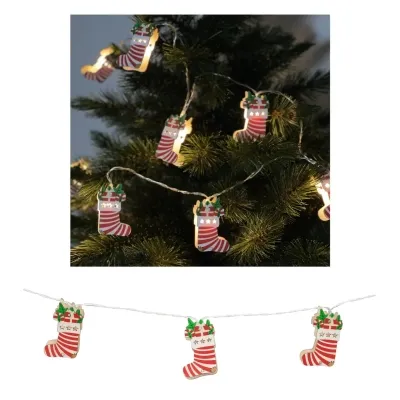 Гирлянда Chomik Носок новогодний 1.65 м 10 LED Теплый белый (5900779854093) Вінниця