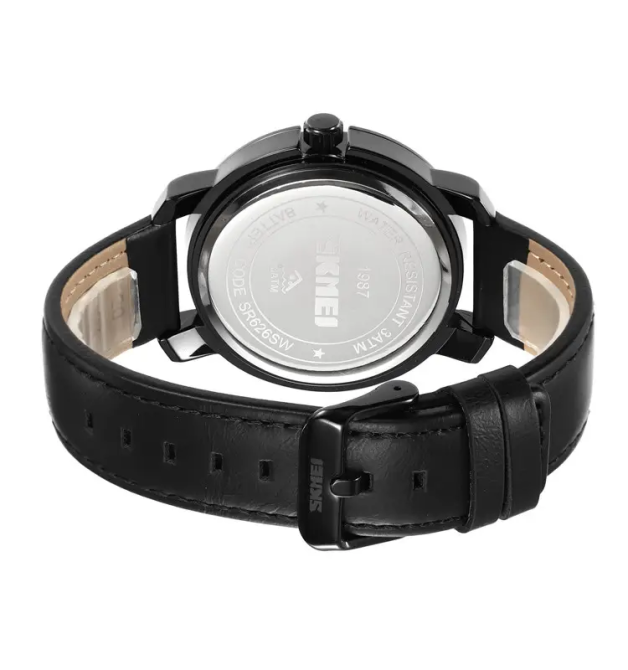 Класичний наручний чоловічий годинник Skmei 1987 Чорний з синім Вінниця - фото 8