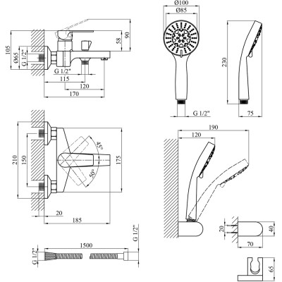 Смеситель Kroner Eifel-C060 (CV023607) Винница - изображение 8
