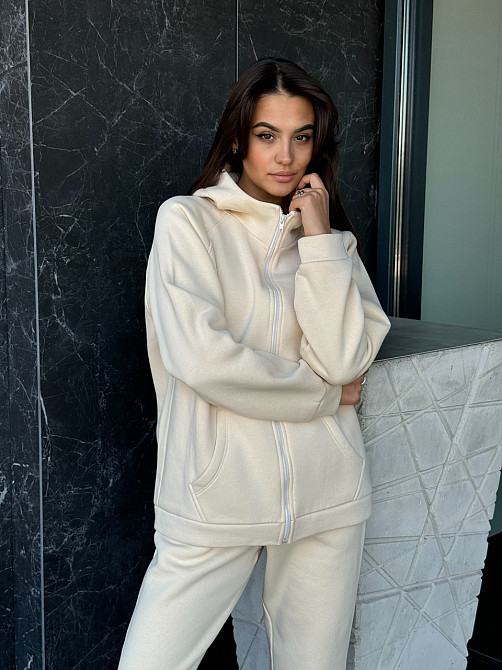 Жіночий теплий костюм на флісі Молочний 42/44 Харків - фото 4