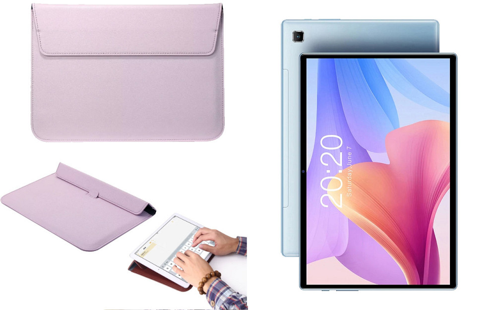 Чехол-конверт VitoCase для Teclast P20, P20 HD, P20S, с функцией подставки для планшета Фиолетовый Киев - изображение 1