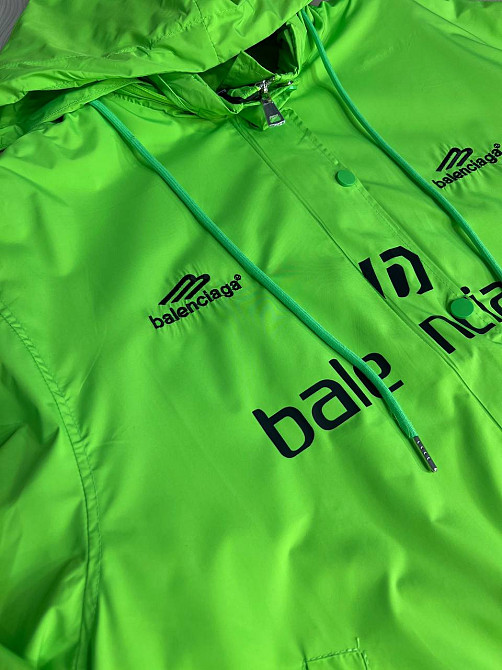 Куртка жіноча Lady Yep 9096 вітрівка оверсайз подовжена з капюшоном і написами, зелений, one size Київ - фото 20