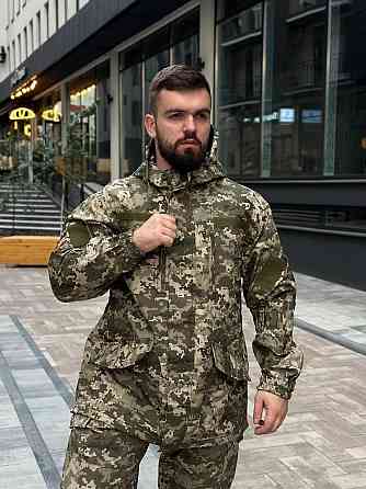 Літній військовий піксельний чоловічий костюм гірка матеріал ріп стоп вітрозахисний для зсу Львів