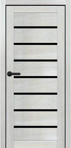 Дверь межкомнатная Порталино PL-02 санома моренго черное стекло Киев - изображение 1