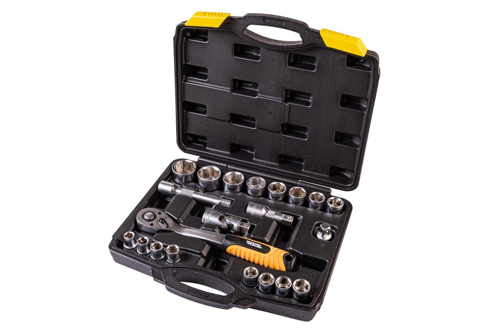 MASTERTOOL Набір інструментів MASTERTOOL PROFI ½" 21 шт 10-32 мм CrV50BV30 протиударний кейс 78 Коломия - фото 1