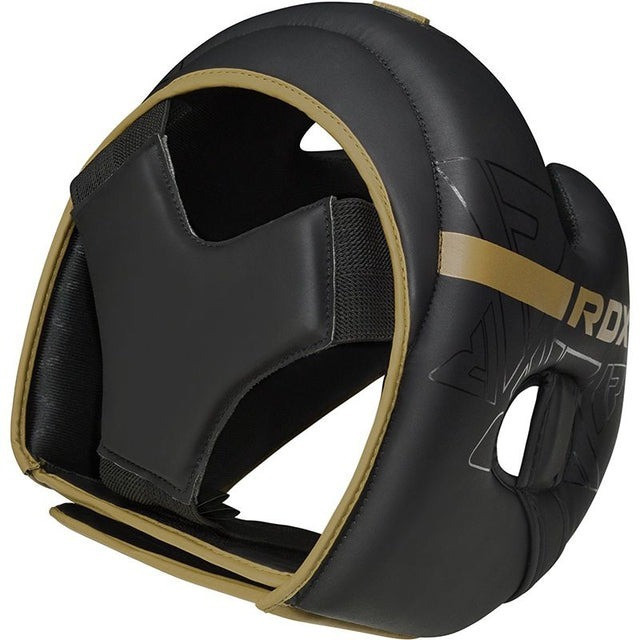 Боксерський шолом RDX F6 KARA Matte Golden S (капа в комплекті) Каменское - изображение 6
