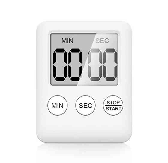 Таймер для кухні, зворотній відлік, колір білий, ЖК-дисплей, на магніті на задній частині виробу, розмір 7*5 см Київ