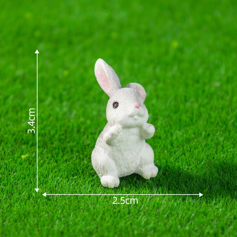 Декоративные кролики миниатюрные для флрариума и крупноконечных композиций. Набор 12 фигурок Одесса - изображение 10