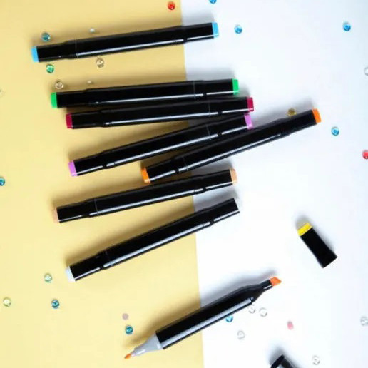 Маркери для художніх робіт двосторонні 60 шт, Маркери двосторонні, Набір скетч маркерів для малювання CY-76 Київ - фото 2