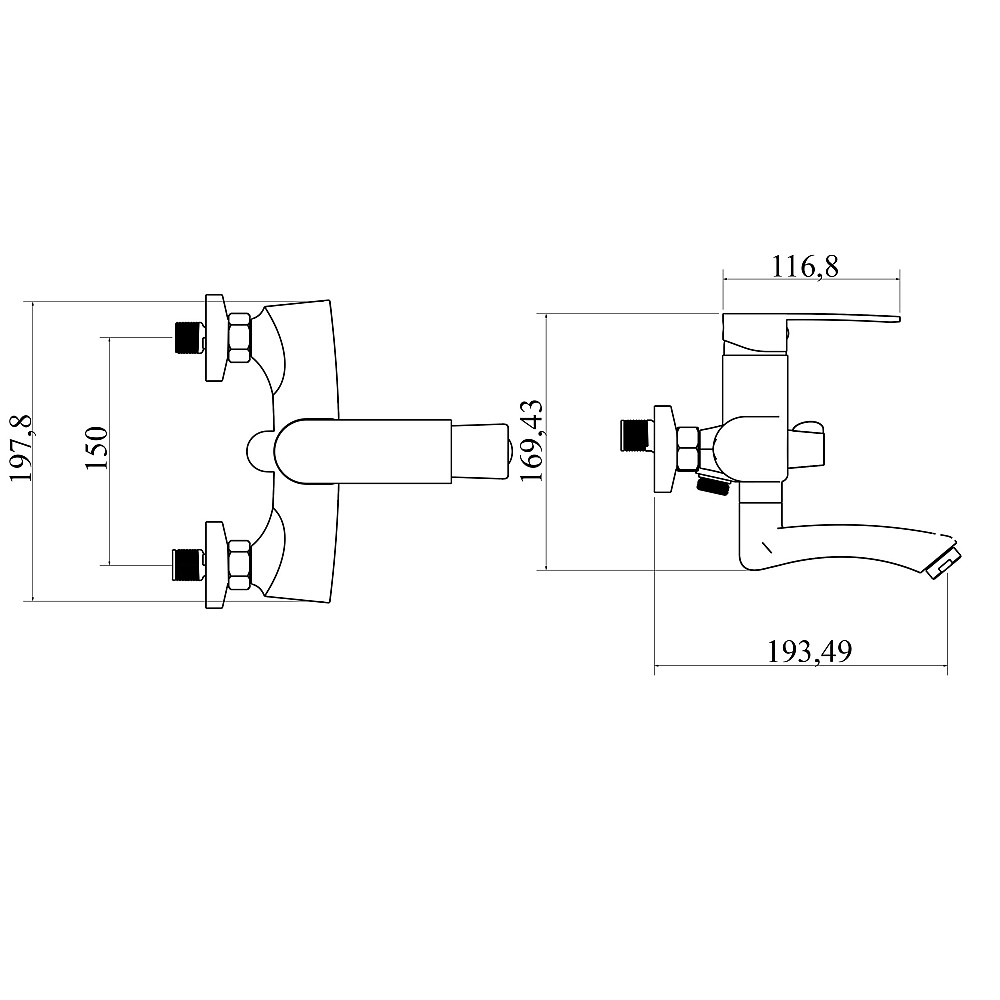 Змішувач для ванни DOMINO RONDO DND-102NE Луцк - изображение 7