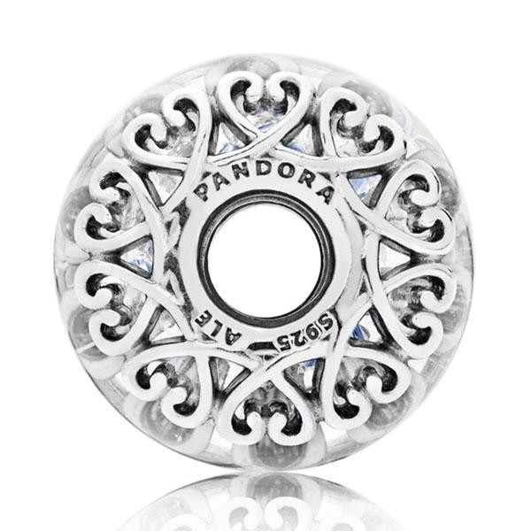 Срібна намистина Пандора  "Біле скло" 797617 MasterSem Київ - фото 2