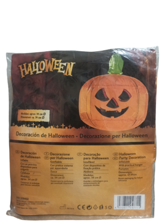 Повітряна куля Гарбуз декор на Хелловін 34 см Німеччина помаранчевий Київ