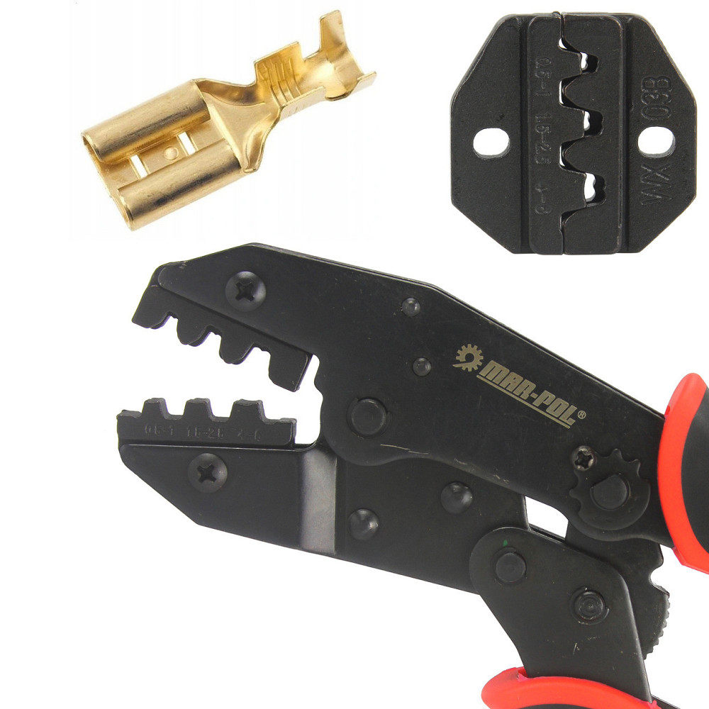 Клещи-кримпер для разъемов с 5 комплектами переменных матриц в кейсе Mar-Pol (M49533) Нововолынск - изображение 5