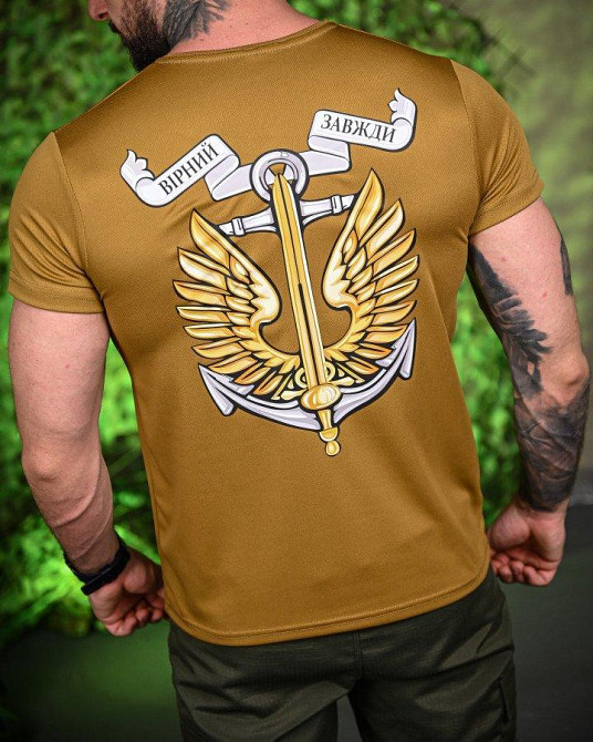 Тактическая потоотводящая футболка вірний кайот ПП7718 Одеса - фото 4