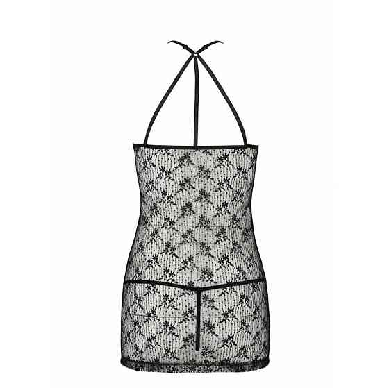 Напівпрозора Сорочка Passion AZALIA CHEMISE L/XL, black Sex Aura Київ