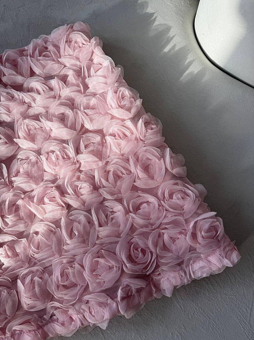 Женский романтичный корсетный комплект с 3D-цветами. Розовый, S Одесса - изображение 9