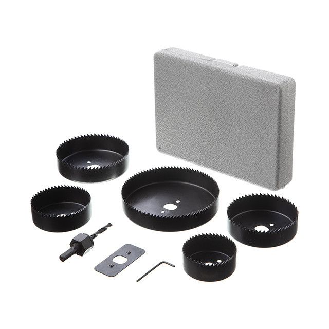 Набір корончатих свердел по деревині, 8 од., 64-127 мм INTERTOOL BT-0024 Київ - фото 2