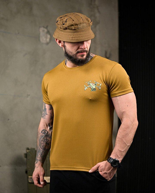 Тактическая потоотводящая футболка Ховайся coyot ПП7720 Одесса - изображение 4