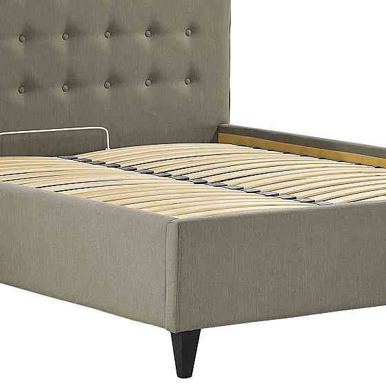 Ліжко Двоспальне Nicole VIP Wood На ніжках 180 х 200 см Melva 20 З додатковою металевою цільнозварною рамою Сірий Київ