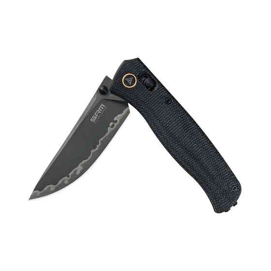 Ніж складаний туристичний SRM Medal 255L-MB3 (8.2 см) 140Cr / Micarta чорний Київ