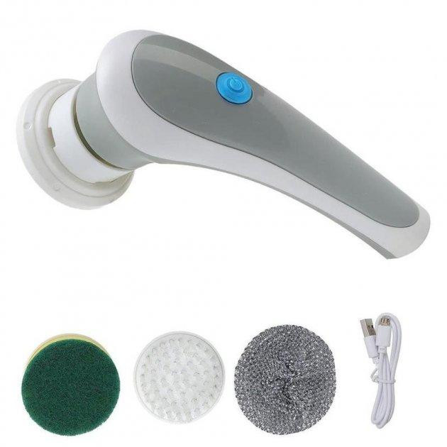 Аккумуляторная щетка для мытья со сменными насадками Electric Cleaning Brush Киев - изображение 5