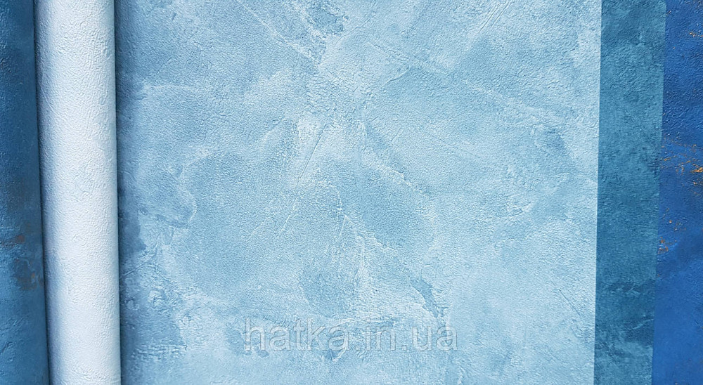 Обои винил на флизелине Caselio Patine 0.53х10 под штукатурку матовые бирюзовые разные оттенки Киев - изображение 2