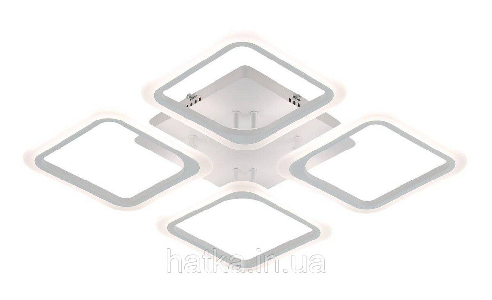 Люстра світлодіодна акрилова стельова 6110-4 WT 74W Київ - фото 2