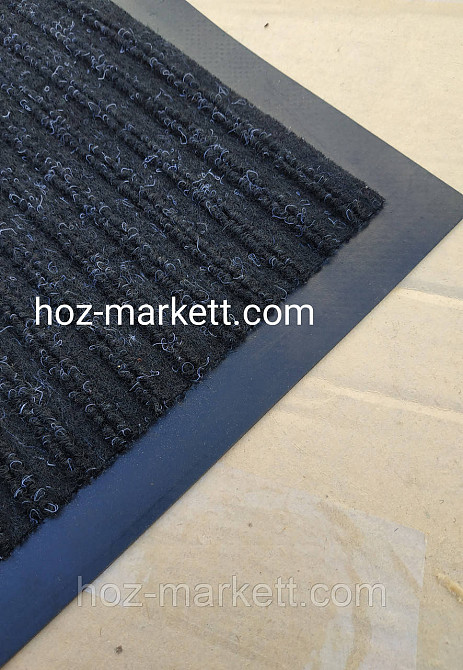 Коврик 80 х 120 см черный влаговпитывающий килим грязезащитный Харьков - изображение 8