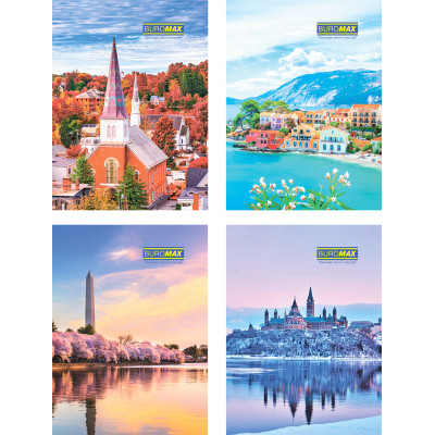 Канцелярська книга Buromax А4 МІСТА/СЕЗОНИ, 96 аркушів, клітинка (BM.2408) Вінниця - фото 1