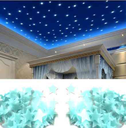 Люминесцентные звездочки 95 штук 3 см голубой Киев