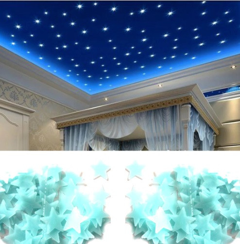 Люминесцентные звездочки 95 штук 3 см голубой Киев - изображение 3