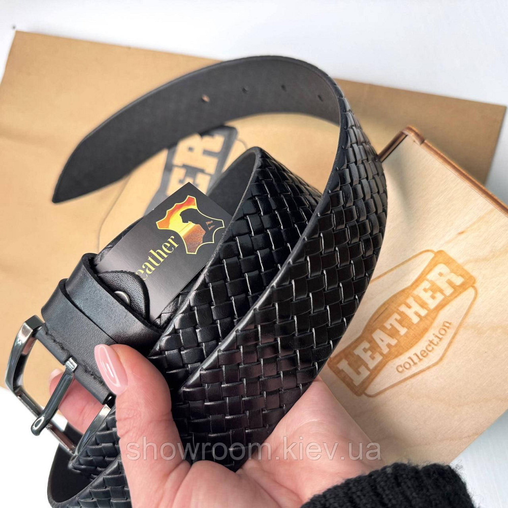 Чоловічий шкіряний ремінь Leather Collection (7810) Київ - фото 4