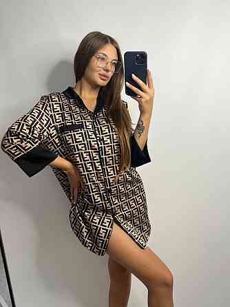 Ночная сорочка на пуговицах сатиновая Фенди S Харьков