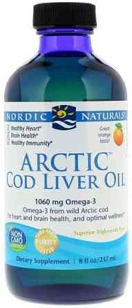 Риб'ячий жир з печінки тріски Nordic Naturals Arctic Cod Liver Oil 237 мл Апельсин Київ